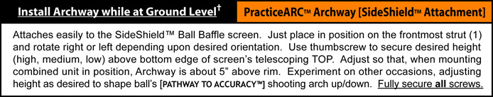 BafflePLUS PracticeARC™ Archway Installation Description